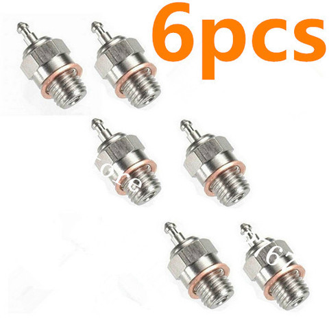 6pcs N3 N4 Glow Plugs #3 #4 Hot Spark Vertex SH Engine Parts Accessroies For Nitro Truck Replace OS RC Model Car HSP 70117 ► Photo 1/2