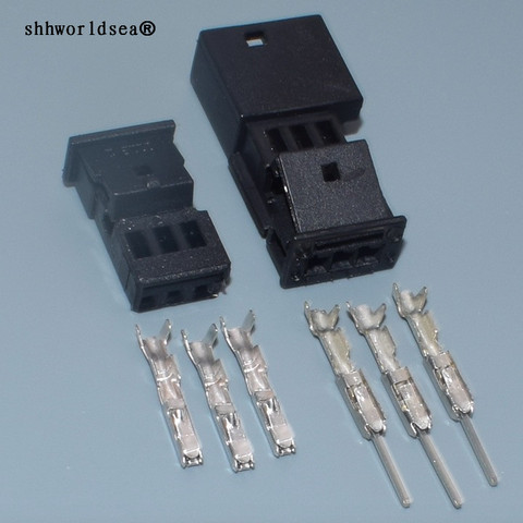 shhworldsea 0.6mm 3p Male Female Auto Stereo Connector,Car Speaker Plug Treble Plug Socket For BMW 1-968700-1 B/1355620-1 ► Photo 1/5