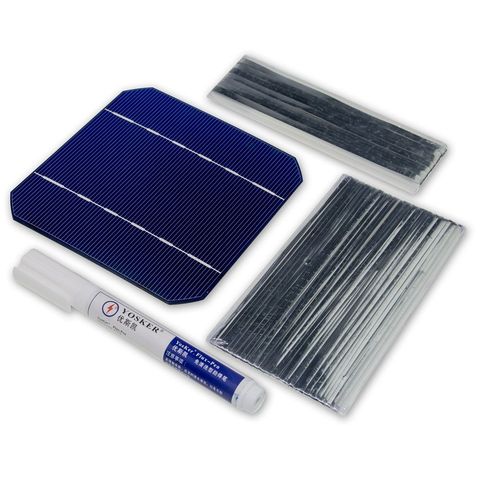 100W DIY Solar Panel Charger Kit 40Pcs Monocrystall Solar Cell 5x5 With 20M Tabbing Wire 2M Busbar Wire and 1Pcs Flux Pen ► Photo 1/6