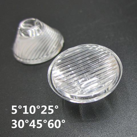 20pcs 1w 3w stripe LED lens, 20mm diameter optical pmma high power condensing led lenses 5/10/25/30/45/60 degree for LED Light ► Photo 1/3