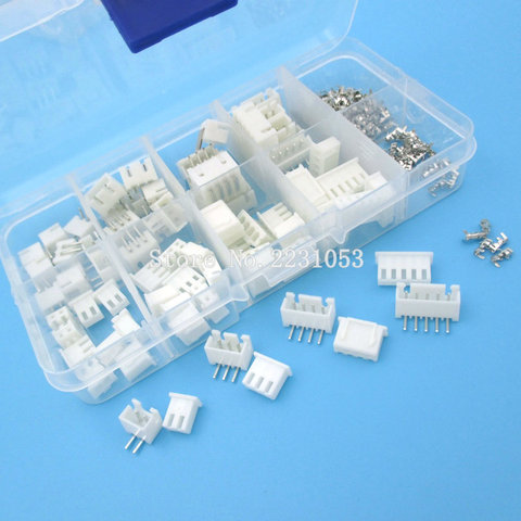 40 Sets Kit in box XH2.54 Right Angle 2p 3p 4p 5pin 2.54mm Pitch Terminal / Housing / Pin Header Connector Adaptor ► Photo 1/2