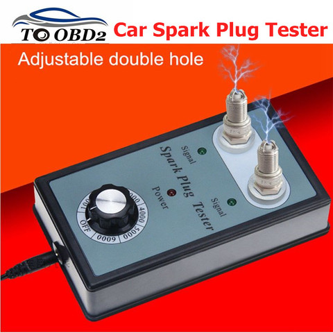 Dual Hole 12v Car Spark Plug Tester Ignition Plug Analyzer for 12V Gasoline Vehicles Car Spark Plug Tester Best price ► Photo 1/6