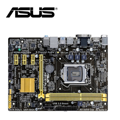 Asus H81M-PLUS Desktop Motherboard H81 Socket LGA 1150 i3 i5 i7 DDR3 16G Micro-ATX UEFI BIOS Original Used Mainboard Hot Sale ► Photo 1/1