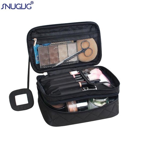 SNUGUG Cosmetic Bags Makeup Bag Women Travel Organizer Professional Storage Brush Necessaries Make Up Case Beauty Toiletry Bag ► Photo 1/6