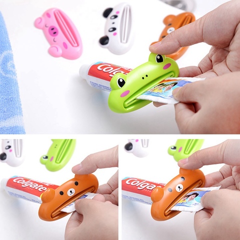 Frog Toothpaste dispenser Tube Rolling Holder Squeezer Easy Press Squeezing Tool Home Bathroom Accessories Toothpaste dispenser ► Photo 1/6
