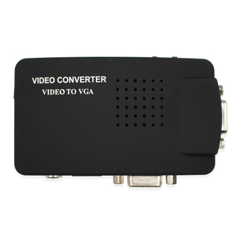 AV RCA to VGA Converter Composite S-video Signal Adapter Support 3D with VGA Loop for Monitor Computer STB DVR  ► Photo 1/1