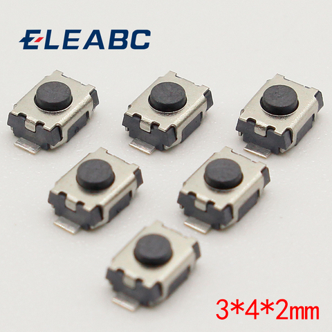  50PCS SMD 2Pin 3X4MM Tactile Tact Push Button Micro Switch Momentary  ► Photo 1/2