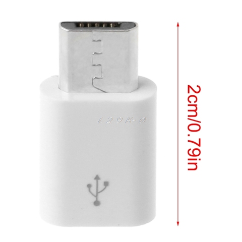 White Short USB 3.1 Type C Female Device To Micro USB Male Adapter Connector ► Photo 1/1