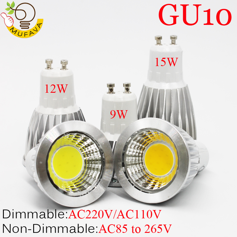 Super Bright GU10 led Light Dimmable lampada Decoration Ampoule Warm/White 220V 9W 12W 15W cob lampada led GU10 led lamp - Price history & | AliExpress Seller - MUFAVA cheapest