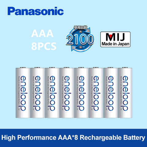 Panasonic 8pcs aaa Rechargeable Battery 100% Original 800mAh Precharge 1.2V AAA Eneloop Ni-MH Batteries for remote control/toys ► Photo 1/4