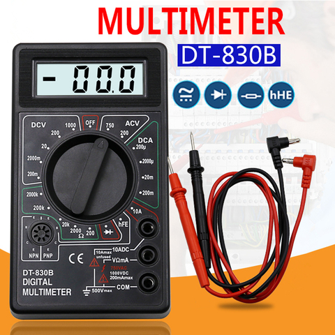 2 Color LCD Digital Multimeter AC/DC 750/1000V Digital Mini Multimeter probe For Voltmeter Ammeter Ohm Tester Meter Gauge ► Photo 1/6