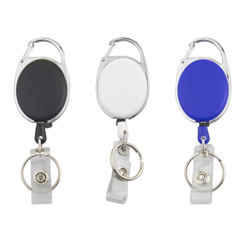Button Strap&Key Ring Badge Reel Holder,Carabiner Hook Retractable ID Card Roller Clip, Waist clip Buckle ,Hospital Nurse Favor ► Photo 1/6