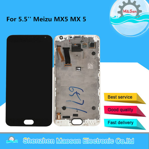5.5'' Original M&Sen For Meizu MX5 MX 5 LCD Display Screen With Frame+Touch Panel Digitizer For Meizu MX5 Display Frame Assembly ► Photo 1/6