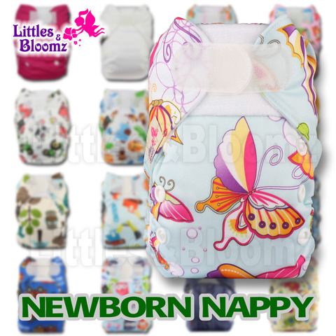 [Littles&Bloomz] PREMATURE and NEWBORN Washable Reusable Cloth Pocket One Size Nappy Diaper Real Cloth Pocket Cover Wrap Inserts ► Photo 1/5