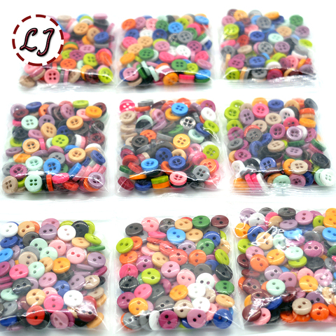New Resin Sewing Button Round 9mm( 0.34in) Dia accessory scrapbooking for child cloth Candy color child button DIY ► Photo 1/6