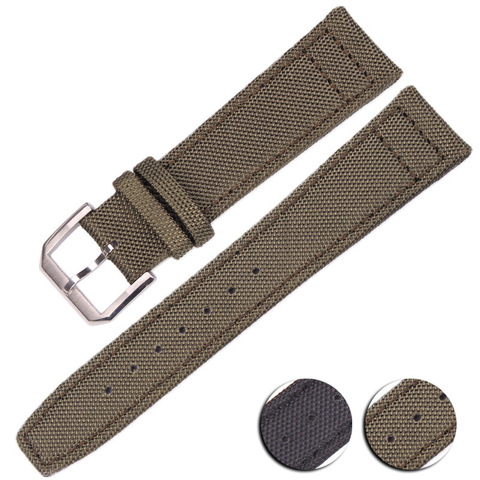 Green Black Nylon Watchbands 20mm 21mm 22mm Women Men High Quality Watch Band Strap With Stainless Steel Buckle ► Photo 1/6