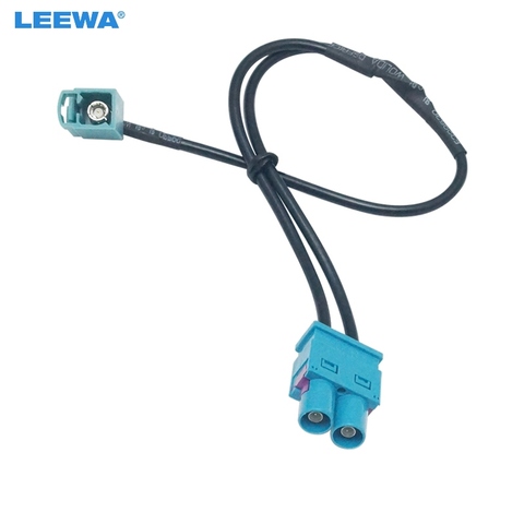 LEEWA 1 Female To 2 Male FAKRA II Radio Antenna With Booster Adapter For Volkswagen/Skoda/Audi OEM Stereo Head Unit #CA5791 ► Photo 1/6