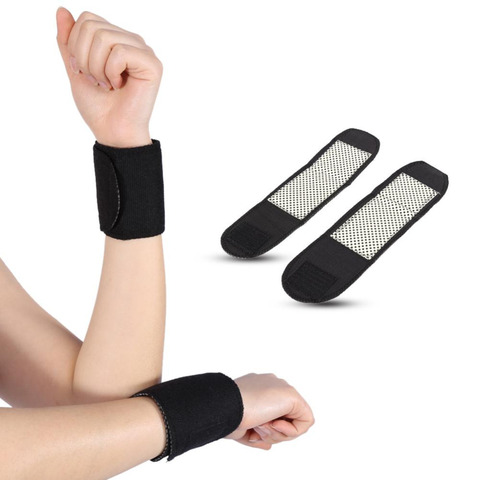 1Pair Tourmaline Self Heating Magnetic Therapy Wrist Brace Sports Protection Belt Spontaneous Heating Massager Arm Warmers ► Photo 1/6