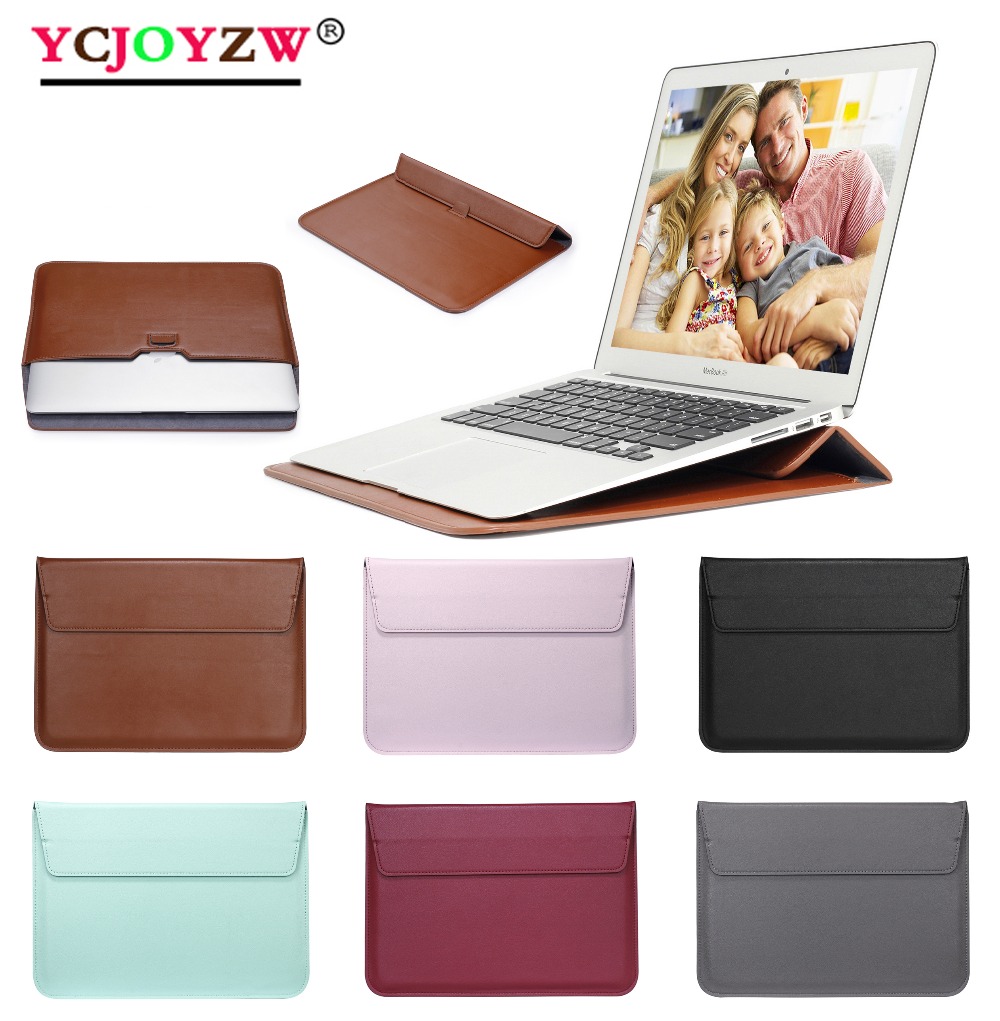 For MacBook Air 11 13 Pro 13 15 Retina Slim Leather Laptop Sleeve Bag Case Cover 