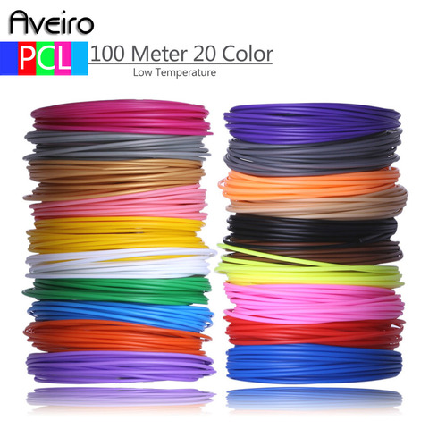 50M 5M 10 Color 1.75mm 3D Printer Pen Filament Refill PLA Printing