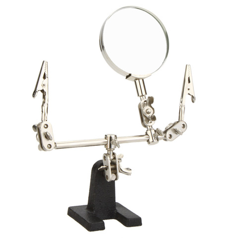 Third Hand Soldering Iron Stand Helping Clamp Vise Clip Tool Magnifying Glass wholesale ► Photo 1/4