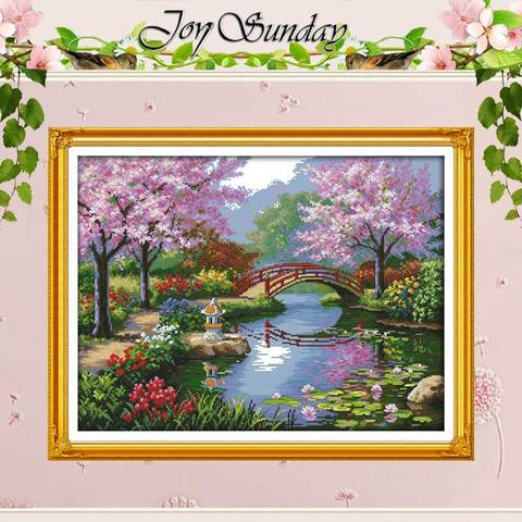 The Beautiful Scenery of  Park patterns Counted Cross Stitch 11CT 14CT Cross Stitch Kits for Embroidery Home Decor Needlework ► Photo 1/6