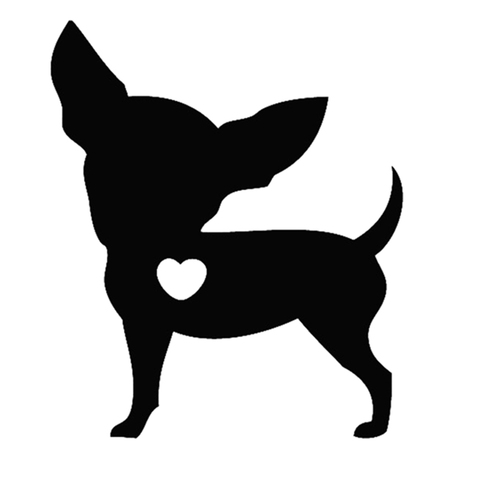 12x10cm I Love My Chihuahua Dog Animal Black/white dog Car Sticker waterproof decals Car Styling Accessories Window Decor CL018 ► Photo 1/3