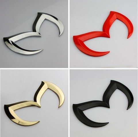 Chrome Silver Steering Wheel Emblem Badge – Fits Mazda 3, 6, CX-3, CX-5, CX-9