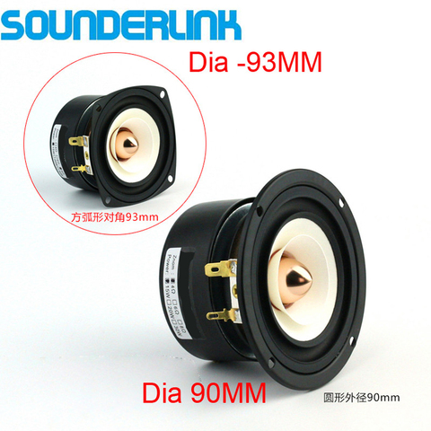 2PCS/LOT Sounderlink 3'' Full Range frequency Speaker 3 inch 90MM unit with aluminum bullet head  kapton Cone ► Photo 1/6