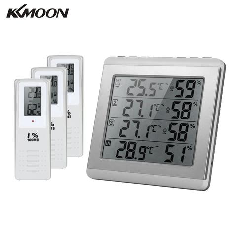 LCD Digital Wireless Indoor/Outdoor Thermometer Hygrometer Four-channel Temperature Humidity Meter with 3 Outdoor Transmitter ► Photo 1/1