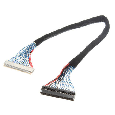 FIX-30Pin 2ch 8bit LVDS Cable for 17inch~26inch LCD Panel 8 Bits 25cm/250mm ► Photo 1/1