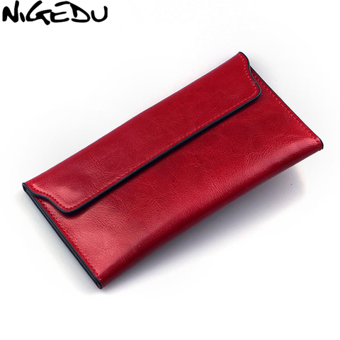 Fashion Women Genuine Leather Wallet Real Cowhide Leather Women