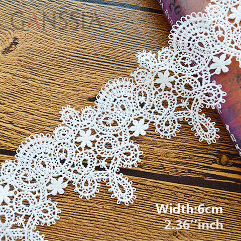 1yard Width:6cm High quality DIY Pendant  handmade clothing accessories Water Soluble embroidery lace, trims trimmings (ss-363) ► Photo 1/3