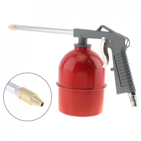 Red Pot Type Pneumatic Spray Gun with 6mm Nozzle Caliber and Aluminum Pot for Furniture / Factory Facilities ► Photo 1/6