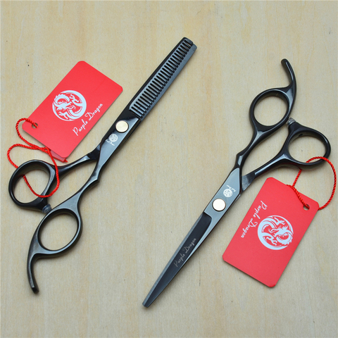 1005Z 5.5'' 16cm Purple Dragon Black TOP GRADE Hairdressing Scissors Cutting Scissors Thinning Shears professional Hair Scissors ► Photo 1/6