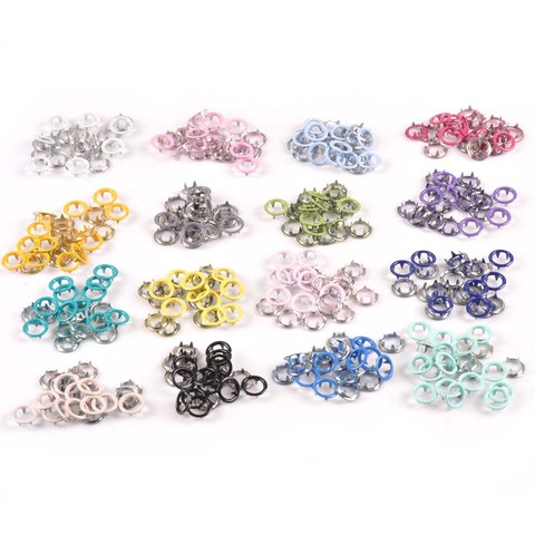20sets(4pcs 1set) Multicolor Prong Snap Buttons Metal Fasteners Press Stud For Romper Buckle Snap Baby Clothes DIY 9.5mm C2230 ► Photo 1/6