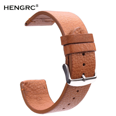 Vintage Genuine Leather Watchbands Dark Brown Smooth Wrist Watch Band Strap 18mm 20mm 22mm Belt With Stainless Steel Pin Buckle ► Photo 1/6