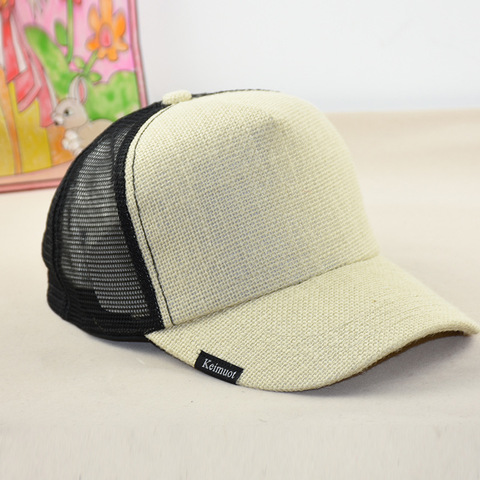 Big Head Man Plus Size Baseball Cap Men Summer Mesh Sun Hat Women Cool Linen Snapback Hats 58-64cm ► Photo 1/6