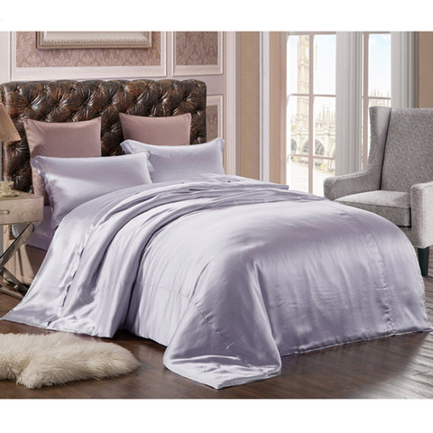 New 100% Pure Mulberry Silk Bedding Set 3PCS Silk Duvet Cover Envelope Pillowcase Silk Duvet Cover Sets Multicolor Multi Size ► Photo 1/1