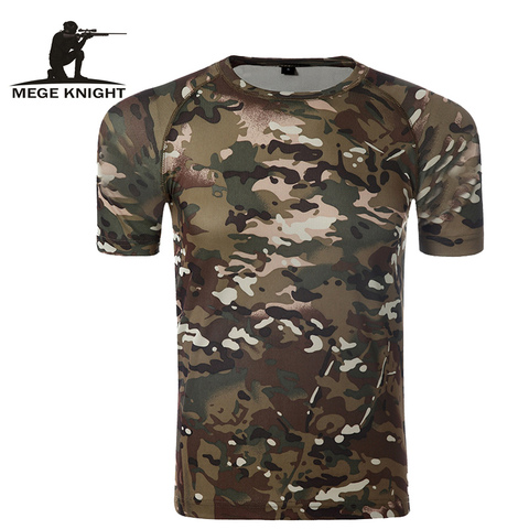 Camouflage Shirt Quick Dry Breathable Tights Army Tactical T-shirt Mens Compression T Shirt Fitness Summer Bodybulding ► Photo 1/6