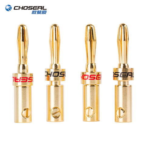 CHOSEAL 24K Gold-plated Copper Banana  Speaker Plug Connector Adapter Audio Banana Connectors for Speaker Wire Amplifiers ► Photo 1/6