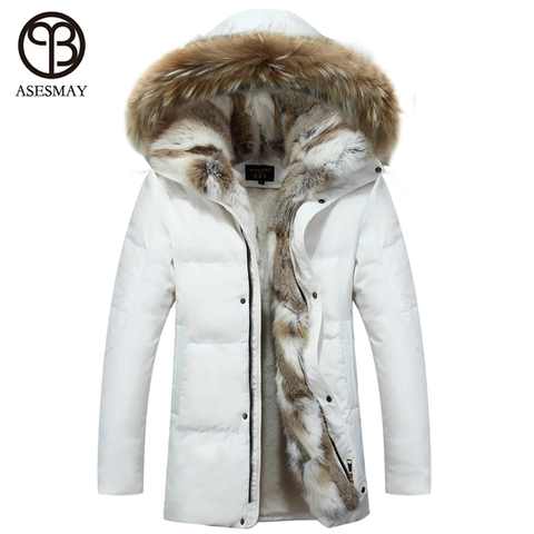 Asesmay 2022 fashion men winter jackets brand clothing wellensteyn jacket winter coat men winter jacket men coats raccoon hooded ► Photo 1/6
