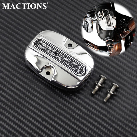 Motorcycle Chrome Rear Brake Master Cylinder Cover For  Harley Touring Models 2008-2022 Street Glide FLHX 08-19 FLHR Road King ► Photo 1/6