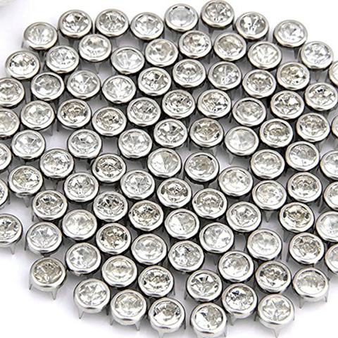 100pcs/set Silver Cone Studs And Spikes DIY Craft Cool Punk Garment Rivets  For Clothes Bag Shoes Leather DIY Handcraft