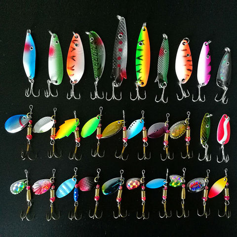 Spinner 30pcs/lot 2.5-3.5g Fishing Lure Spoon Baits Spinnerbait Metal Hard Lure Isca Artificial Multi Color Fishing Tasckle ► Photo 1/6