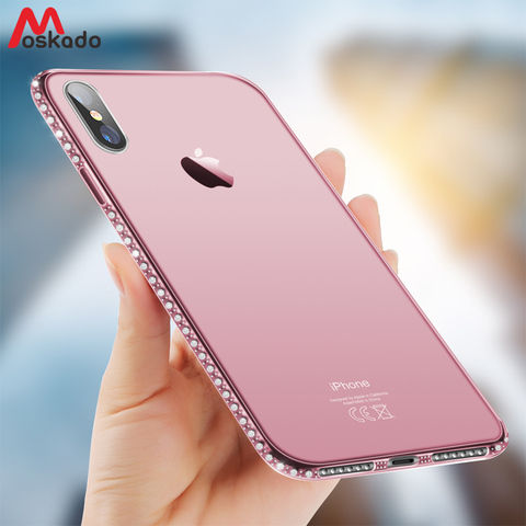 Moskado Phone Case For iPhone 11 Pro 7 X XR XS MAX 8 6 6s Plus 5 SE Bling Diamond Transparent Crystal Soft TPU Back Cover Cases ► Photo 1/6