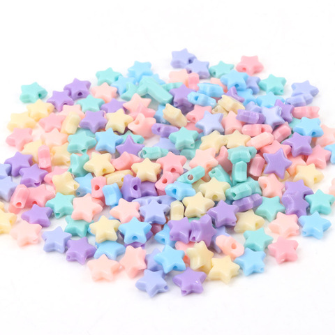 Spring Color Star Acrylic Loose Beads For Jewelry Making Diy Wholesale 10mm 100pcs ► Photo 1/6