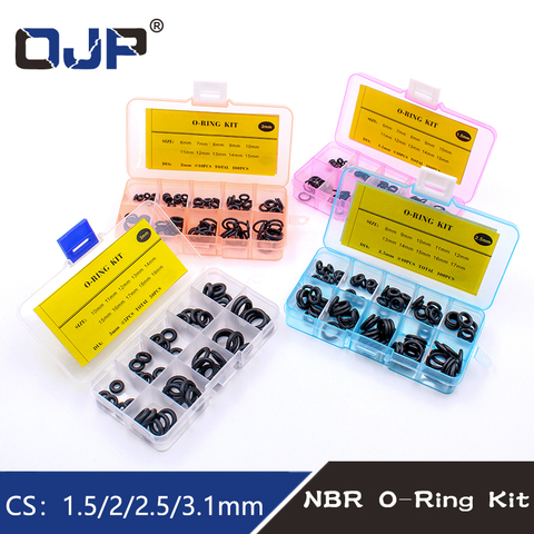 Thickness 1.5/2/2.5/3/1.8/2.65mm O Rings Rubber O Ring Seal NBR Sealing O-rings Nitrile Washer o-ring set Assortment Kit Set Box ► Photo 1/5