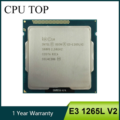 Intel Xeon E3 1265L V2 Quad Core 2.50GHz 5 GT/s SR0PB LGA1155 CPU ► Photo 1/2