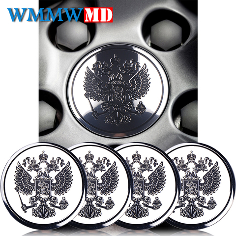 4Pc Car Styling Russia national Emblem Car Steering tire Wheel Center sticker Hub Cap Badge Russian Federation Eagle Accessories ► Photo 1/6